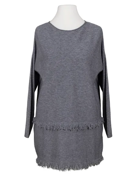 Pullover mit Fransen in grau von Diana