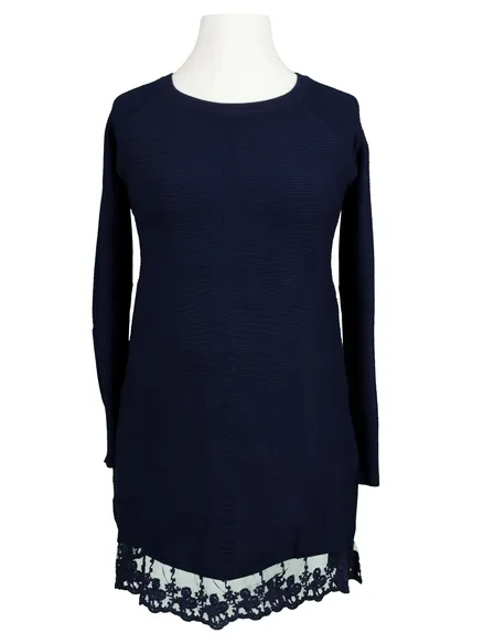Pullover mit Spitze in blau von Primrose