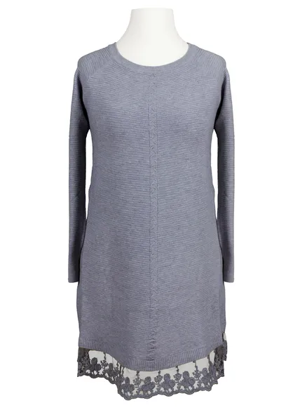 Pullover mit Spitze in grau von Primrose