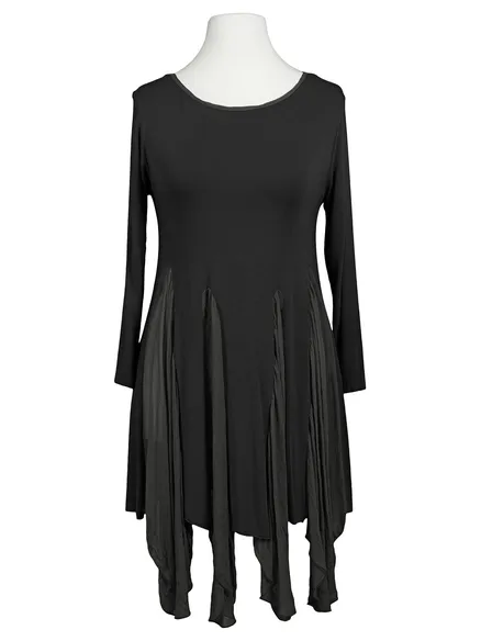 Long Shirt mit Seide in schwarz von La Contessa