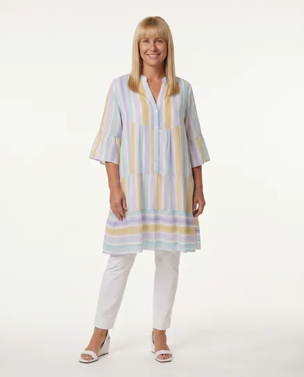 Tunika Streifenmuster in bunt von Selected Touch