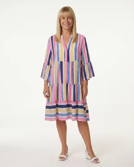 Tunika Streifenmuster in bunt von Selected Touch