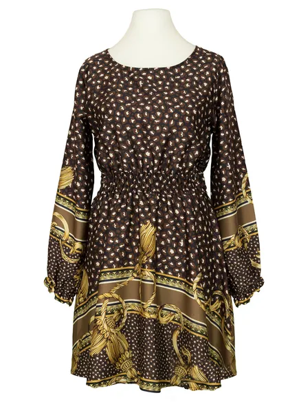 Tunika Tuchprint in braun von Blu Royal