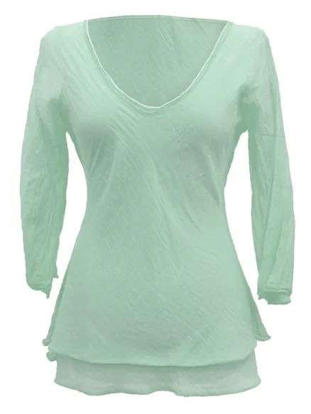Tunika Bluse Baumwolle in mint von RESTART