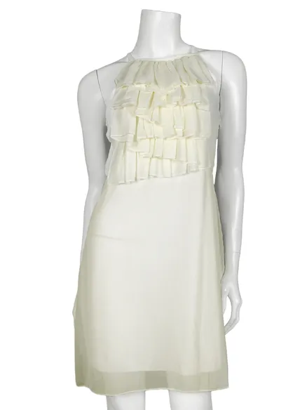 Long Bluse Chiffon in ecru von Nikka