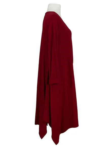 Sweatkleid A-Linie in bordeaux von New Collection