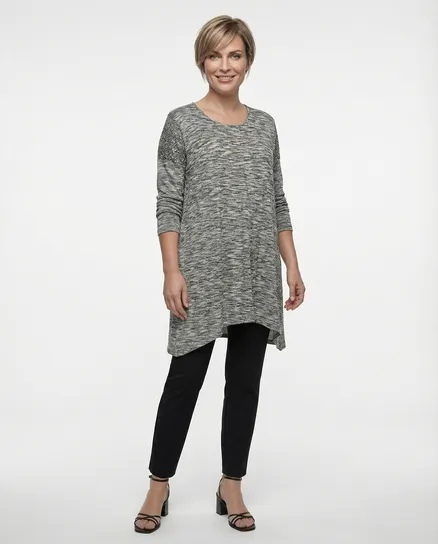 Tunikashirt A-Linie in grau von CN-G