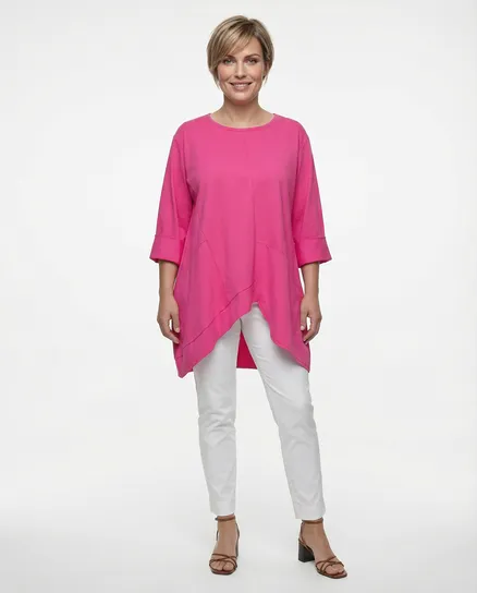 Tunikashirt A-Linie in pink von Italian Style