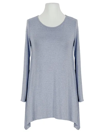 Tunikashirt mit Schal in blau von Made in Italy