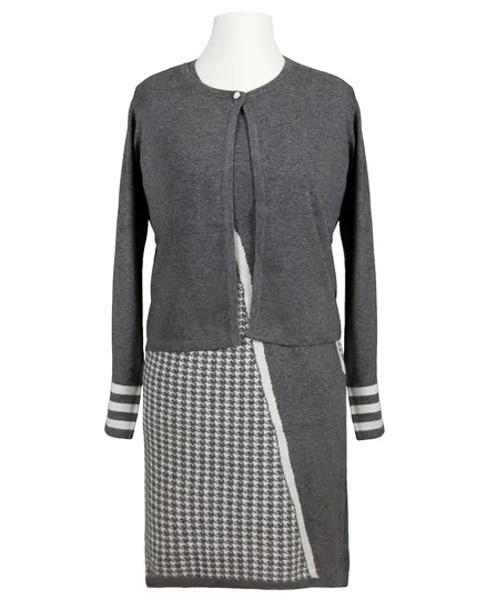 Strickkleid mit Jacke in grau von Beauty Women
