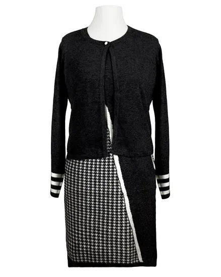 Strickkleid mit Jacke in schwarz von Beauty Women