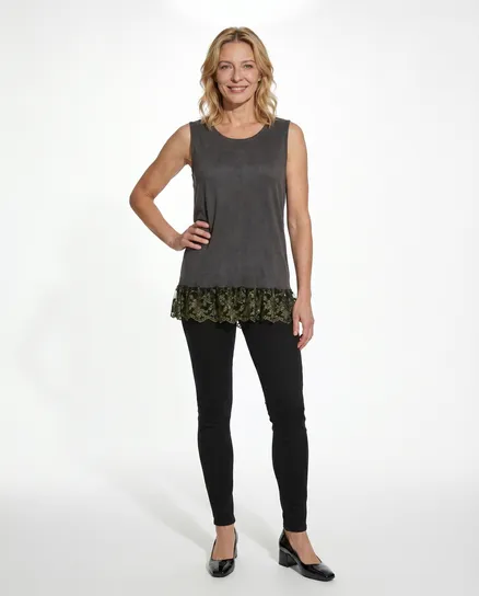 Twinset - Strickh�lle und Top in grau von Montan