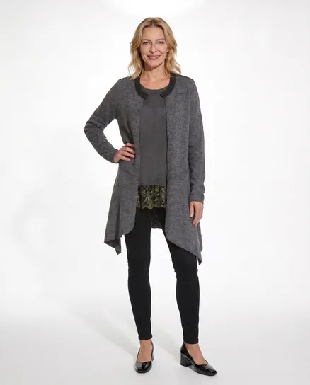 Twinset - Strickh�lle und Top in grau von Montan