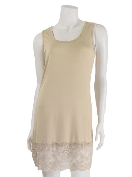 Unterkleid mit Spitze in beige von Made in Italy