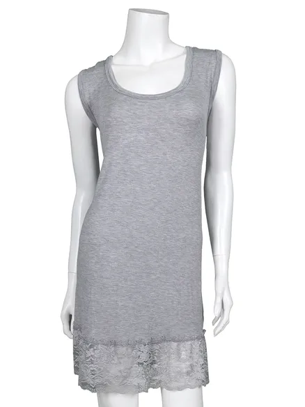 Unterkleid mit Spitze in hellgrau von Hello Moda