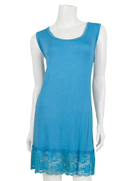 Unterkleid mit Spitze in t�rkis von Hello Moda