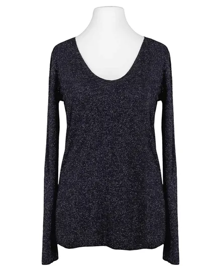Longsleeve mit Glanzgarn in schwarz von Spaziodonna