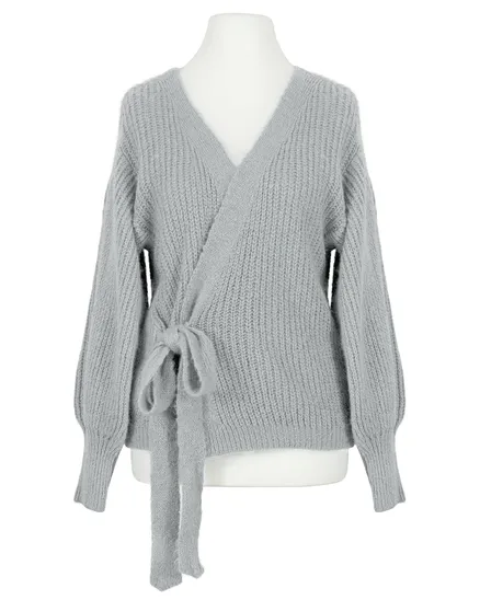 Wickel Strickjacke in grau von Diana