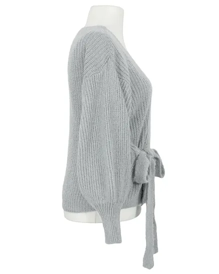 Wickel Strickjacke in grau von Diana