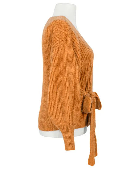 Wickel Strickjacke in orange von Diana