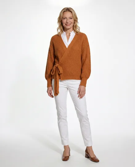 Wickel Strickjacke in orange von Diana