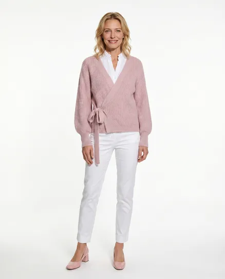 Wickel Strickjacke in rosa von Diana