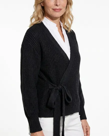 Wickel Strickjacke in schwarz von Diana