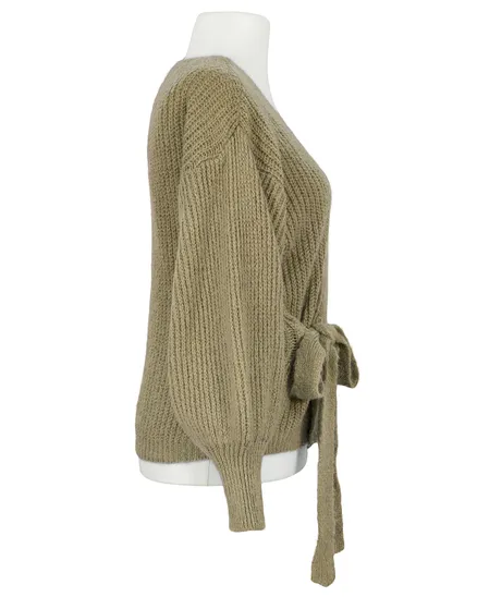 Wickel Strickjacke in taupe von Diana