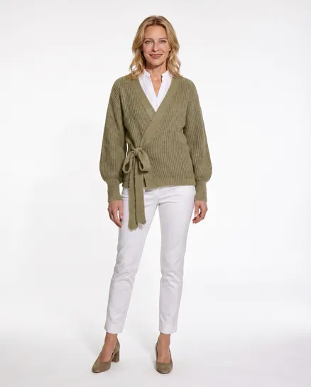 Wickel Strickjacke in taupe von Diana