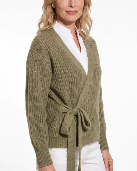 Wickel Strickjacke in taupe von Diana