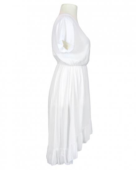 Wickeloptik Kleid mit Volant in weiss von Spaziodonna