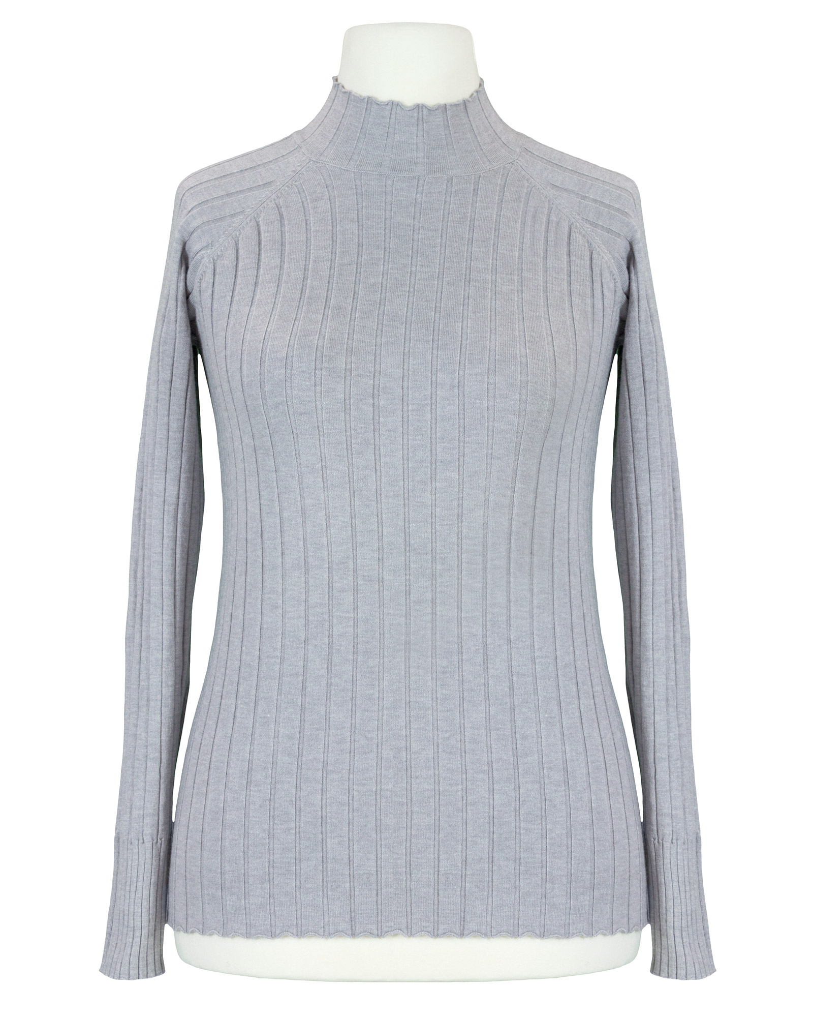 Pullover Stehkragen Just in von Women grau