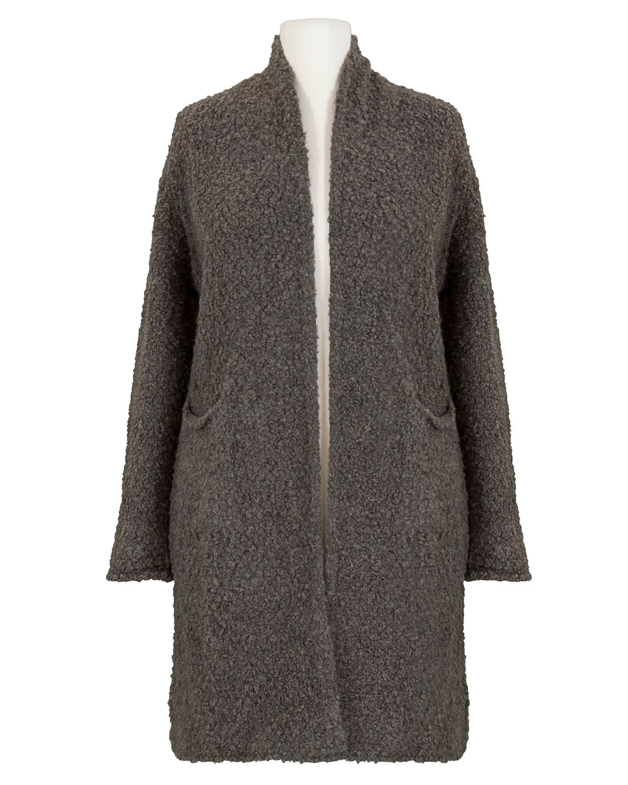 Damen Strickhülle Bouclé in braun