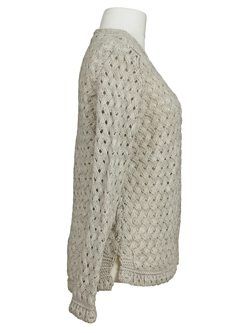 Ajour Strickjacke in  beige von Diana (Bild 2)