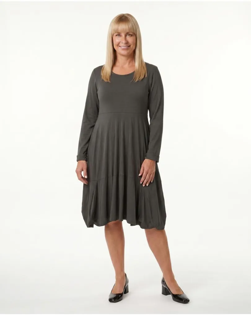 Ballonkleid in  anthrazit von Made in Italy (Bild 3)