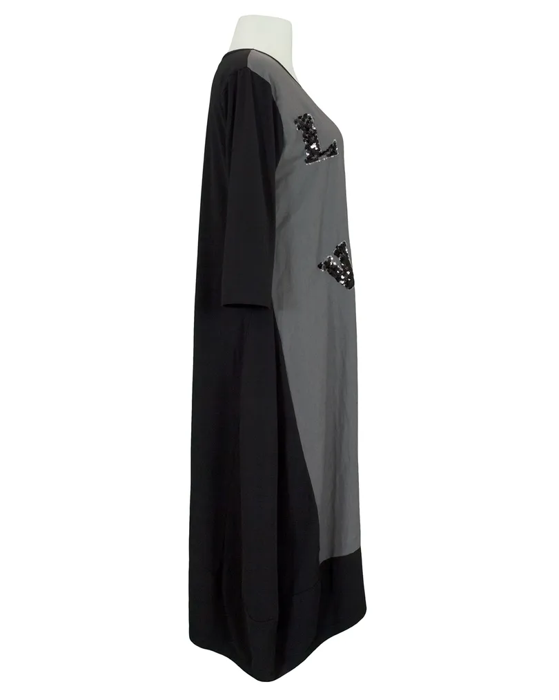 Ballonkleid mit Leinen in  schwarz von Vincenzo Allocca (Bild 2)