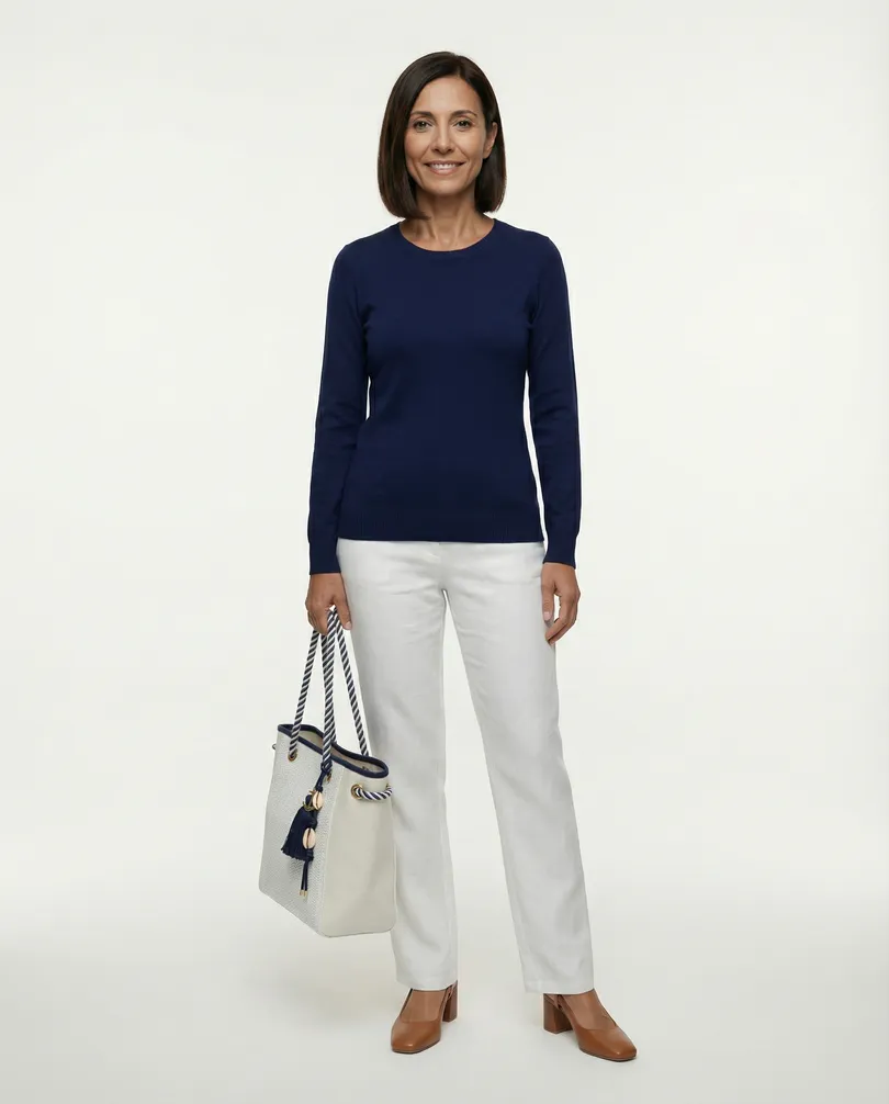 Basic Pullover in  blau von Beauty Women (Bild 2)