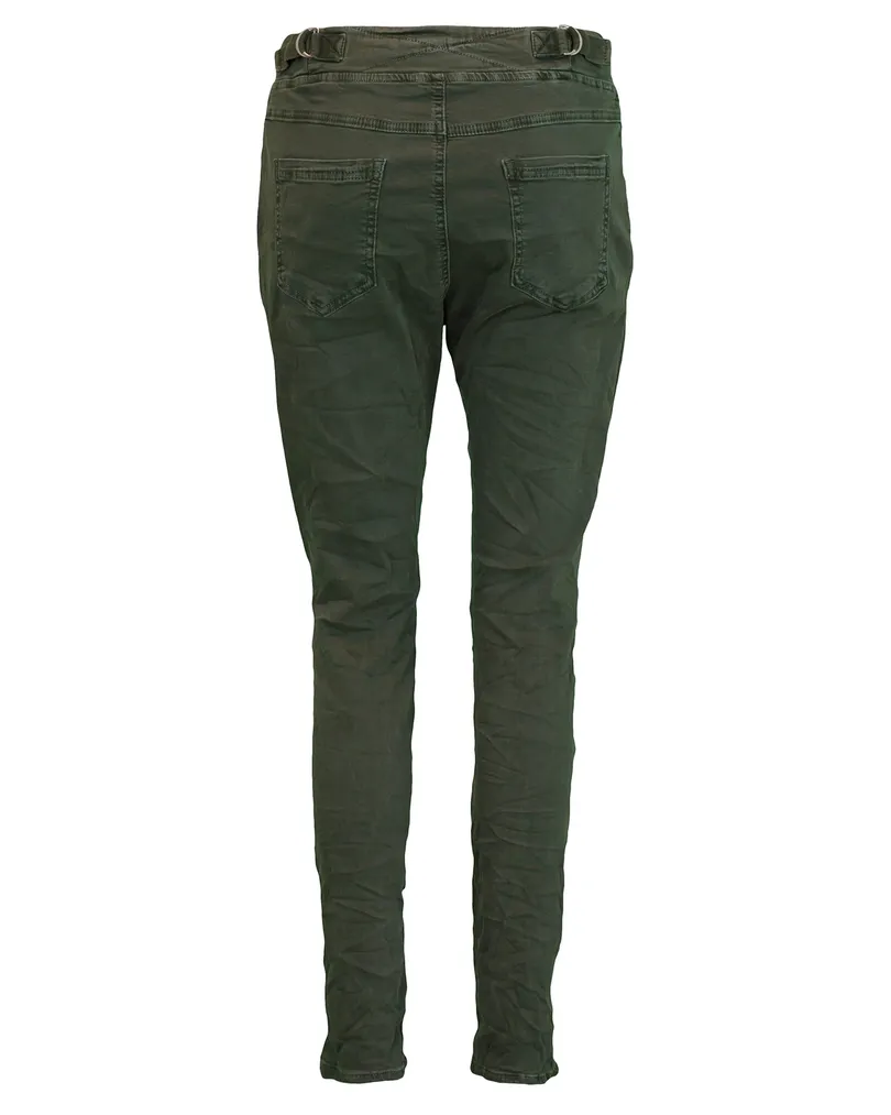 Baumwollhose im Jogging-Stil in  oliv von Made in Italy (Bild 2)