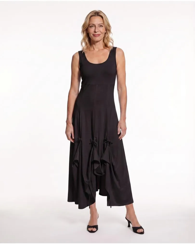 Baumwollkleid A-Linie in  schwarz von FASHION (Bild 2)