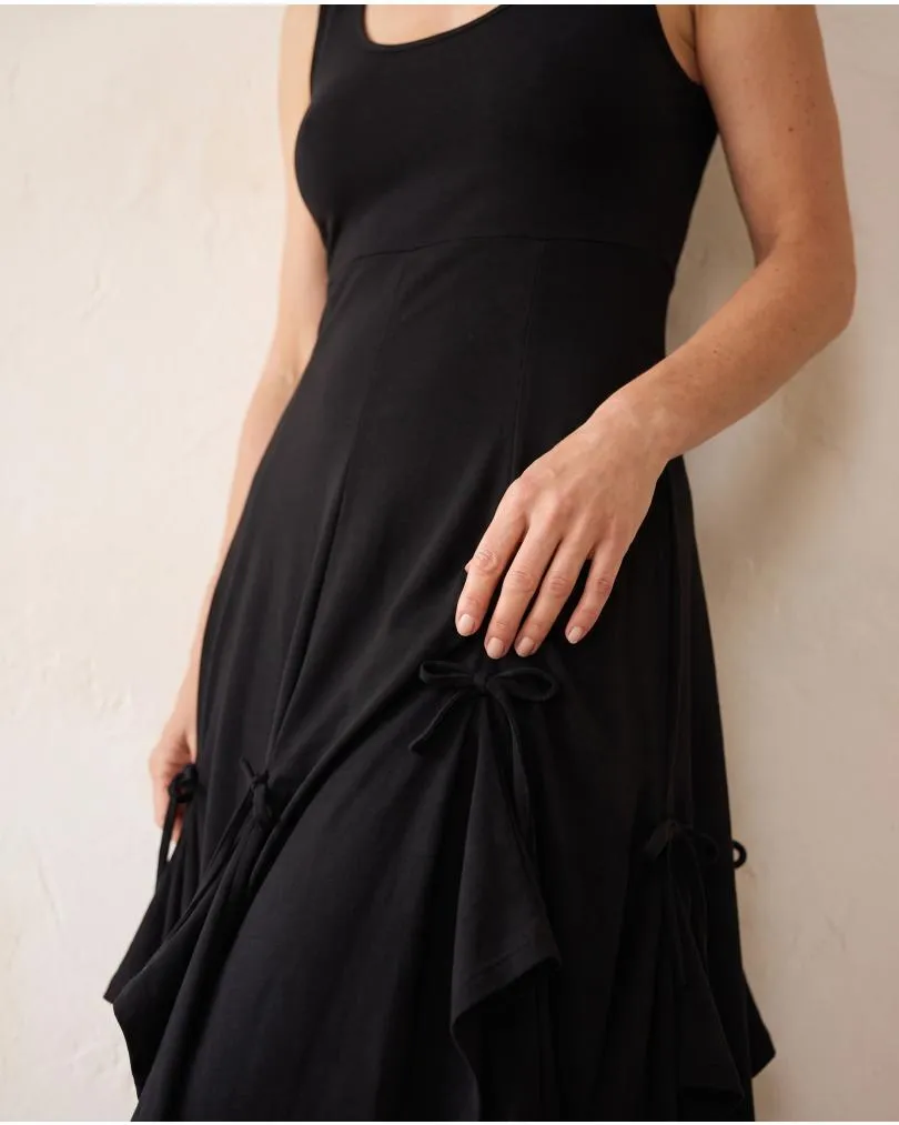 Baumwollkleid A-Linie in  schwarz von FASHION (Bild 5)