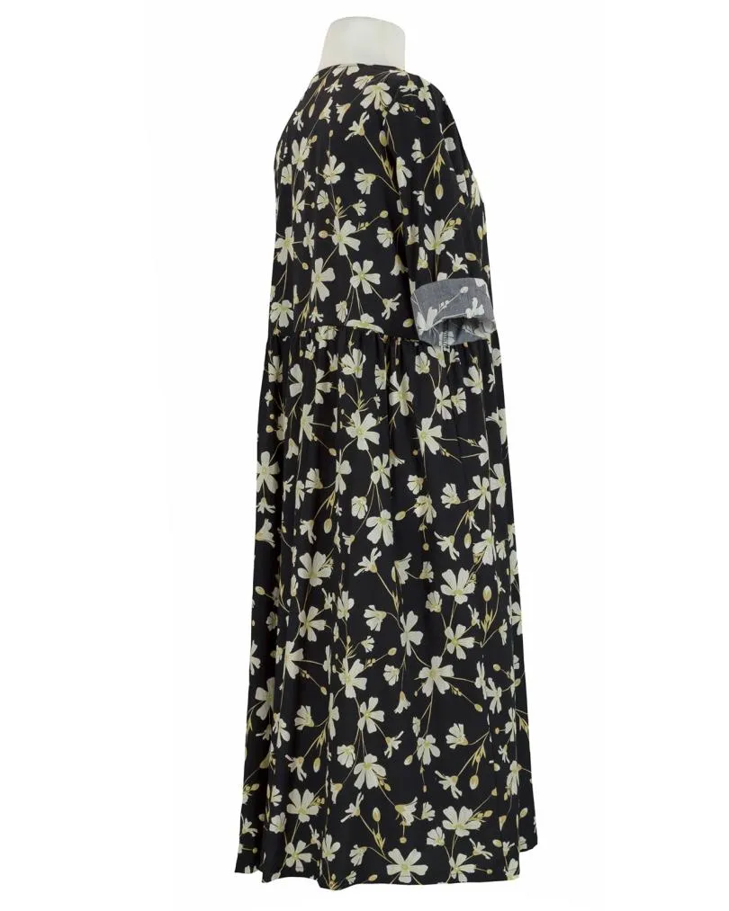 Baumwollkleid Floral in  schwarz von Wendy (Bild 2)