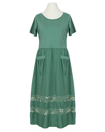 Baumwollkleid mit Spitze in  petrol von Made in Italy (Bild 1)
