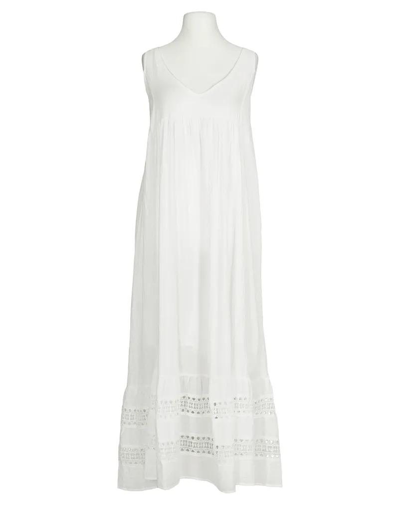 Baumwollkleid mit Spitze in  wei� von SENES Paris (Bild 1)