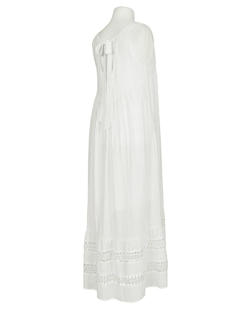 Baumwollkleid mit Spitze in  wei� von SENES Paris (Bild 2)