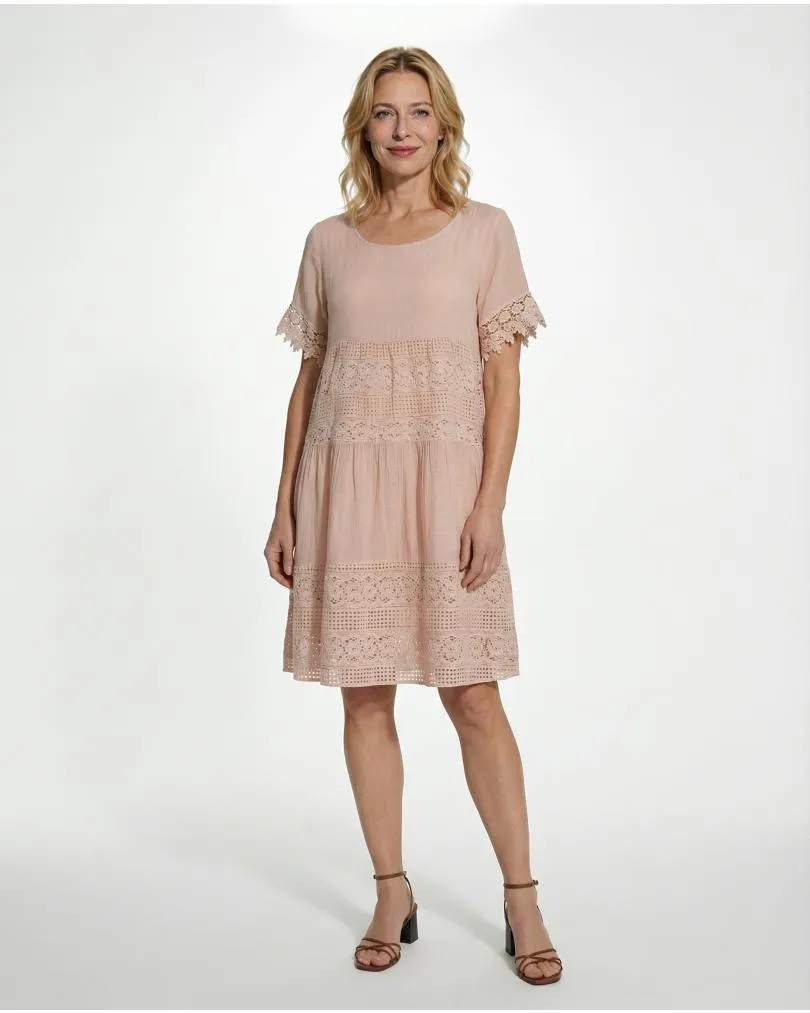 Baumwollkleid Spitze in  rosa von Diana (Bild 2)