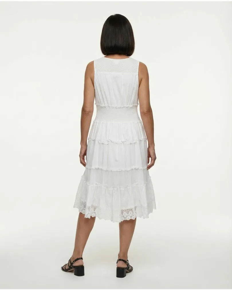 Baumwollkleid Stickerei in  wei� von My Collection (Bild 4)