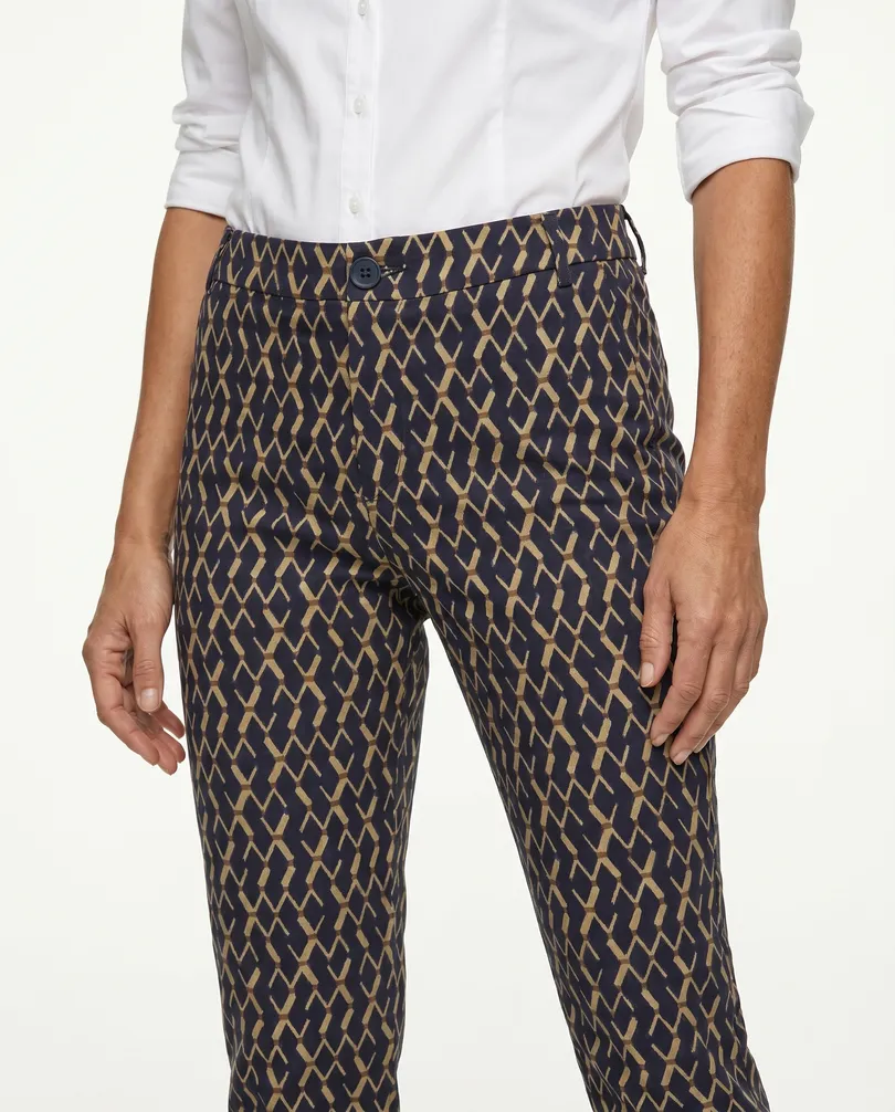 Bengalin Hose mit Muster in  blau von Chic (Bild 4)