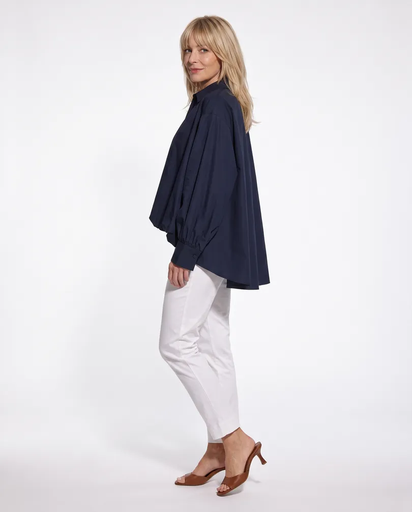 Bluse Ballonschnitt in  blau von Made in Italy (Bild 4)