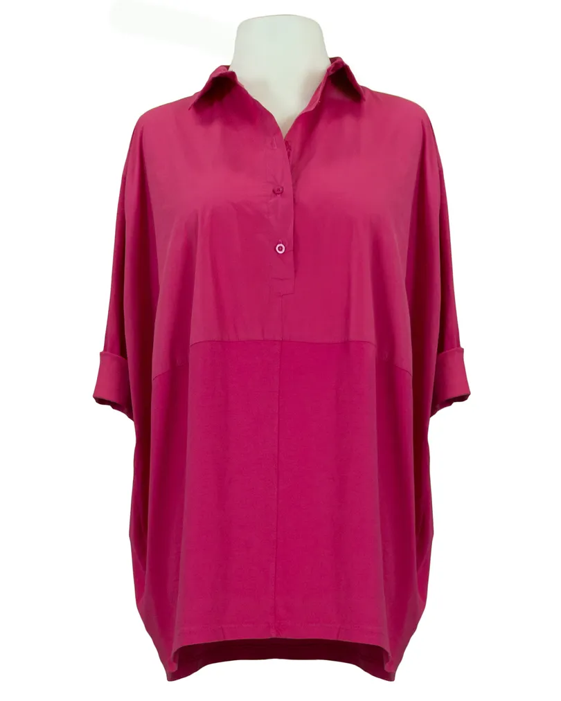 Bluse Ballonschnitt in  pink von Made in Italy (Bild 1)