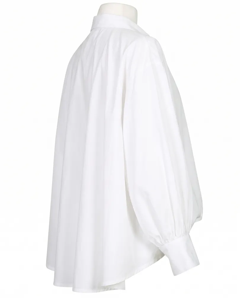 Bluse Ballonschnitt in  wei� von Made in Italy (Bild 2)